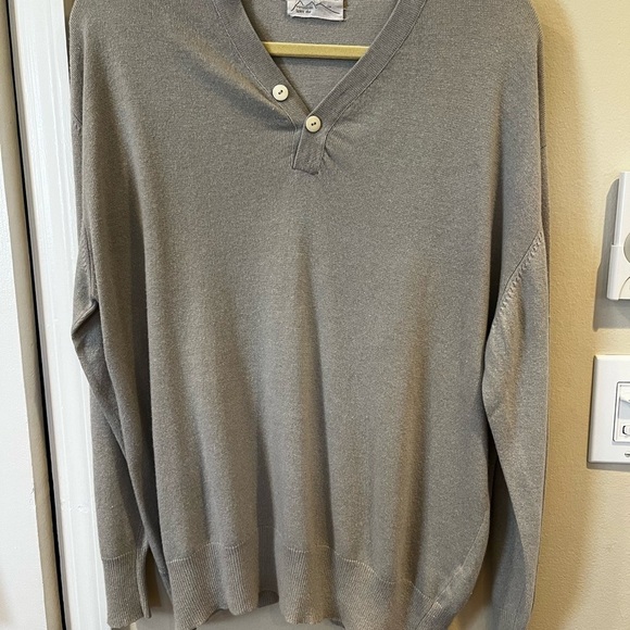 Cashmere and bamboo grey Made in Nepal Sweater. Size Large. Himalayan Sp… - Picture 6 of 7
